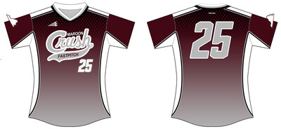 Maroon Crush Custom HexaFlex Softball Jersey #J8b