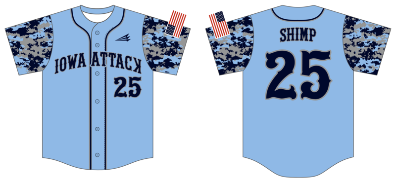 The Iowa Attack Custom NanoDri Baseball Jersey #J2a
