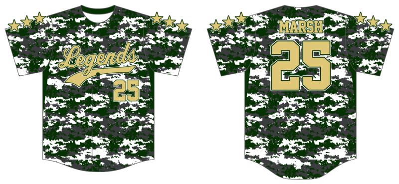 Legends (Marsh) Custom HexaFlex Baseball Jersey #J3B