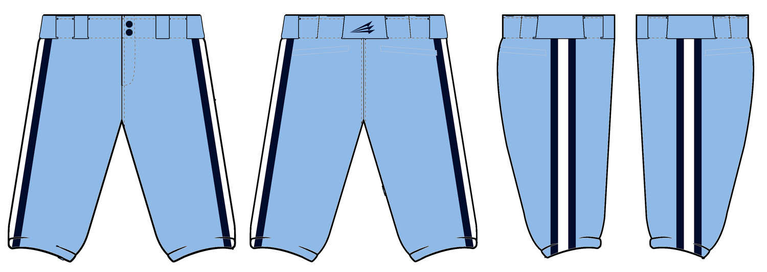 Blue Collar Bulldogs Custom Knicker Baseball Pant #BP2