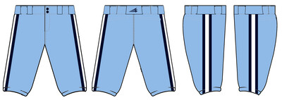 Blue Collar Bulldogs Custom Knicker Baseball Pant #BP2