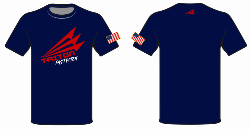 Triton Fastpitch HyperTee (Navy/Red) #HT1b