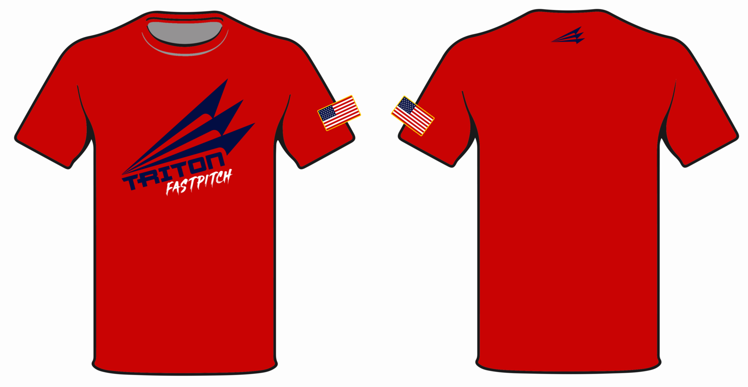 Triton Fastpitch HyperTee (Red/Navy) #HT2b