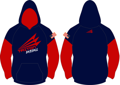 Triton Baseball Vulcan Hoodie (Navy/Red) #VH1