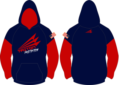 Triton Fastpitch Vulcan Hoodie (Navy/Red) #VH1b