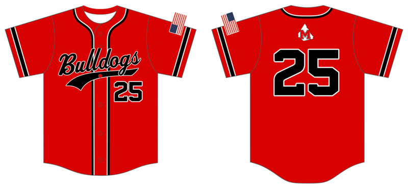 MoCo Bulldogs Custom NanoDri Baseball Jersey #J4c