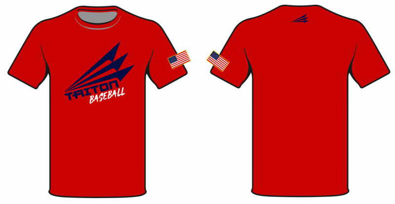 Triton Baseball HyperTee (Red/Navy) #HT2