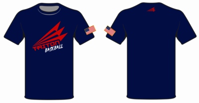 Triton Baseball HyperTee (Navy/Red) #HT1