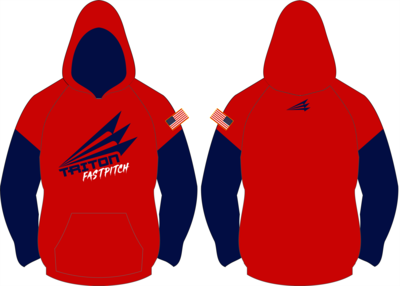 Triton Fastpitch Vulcan Hoodie (Red/Navy) #VH2b