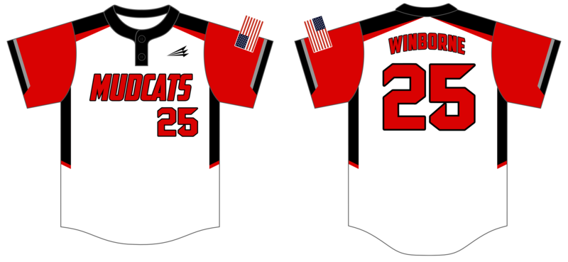 Clinton Mudcats Custom HexaFlex Baseball Jersey #J4