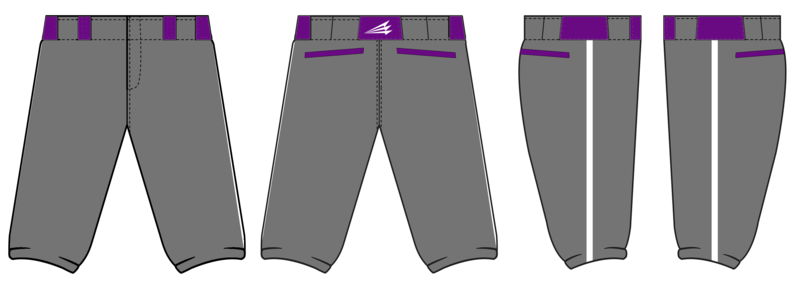 Plum Devil Dogs Custom Knicker Baseball Pant #BP8