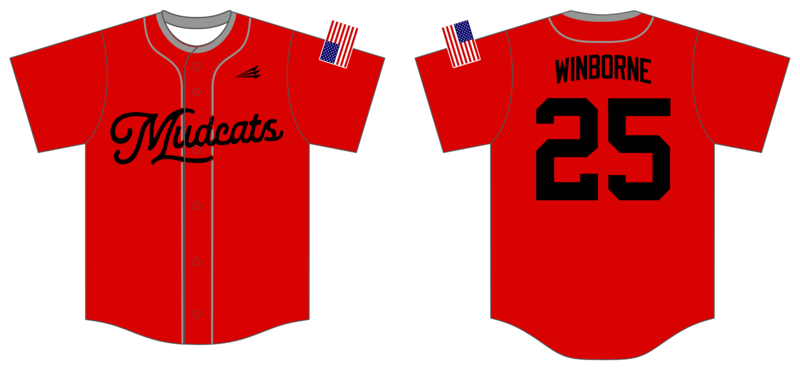 Clinton Mudcats Custom HexaFlex Baseball Jersey #J2c