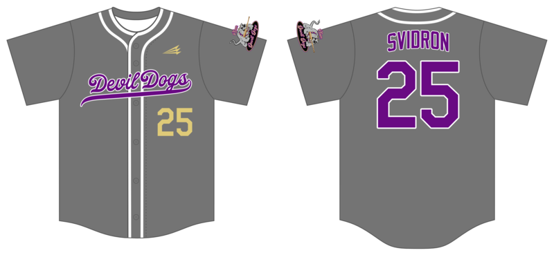 Plum Devil Dogs Custom HexaFlex Baseball Jersey #J8d