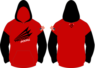 Triton Baseball Vulcan Hoodie (Red/Black) #VH2