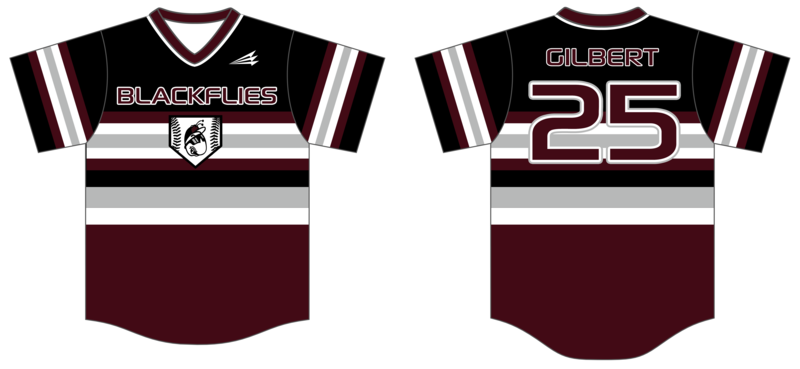 NH Blackflies Custom Hexaflex Baseball Jersey #J1