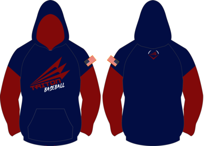 Triton Baseball Vulcan Hoodie (Navy/Cardinal) #VH1