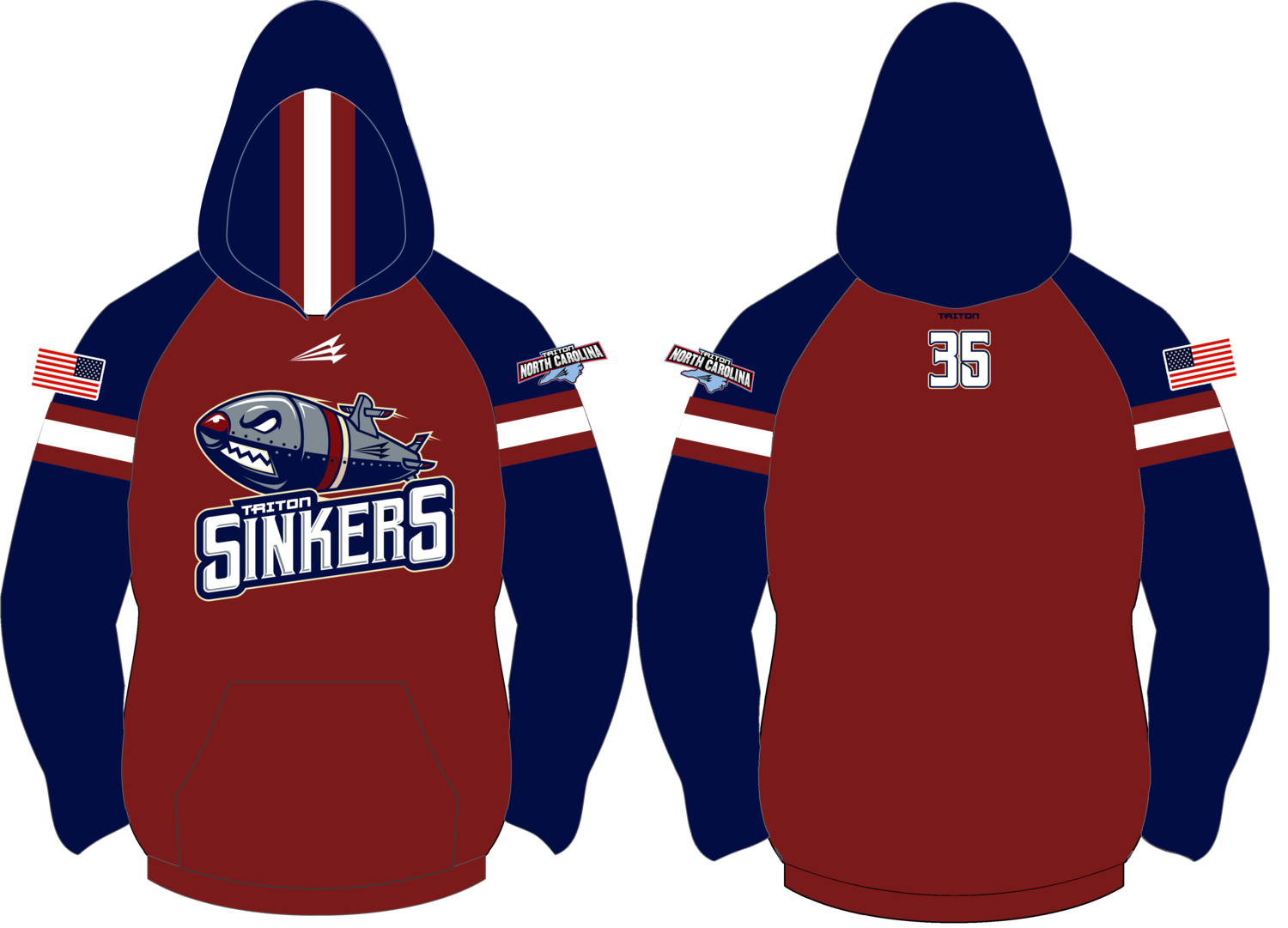 Triton Sinkers Custom Vulcan Hoodie #VH1