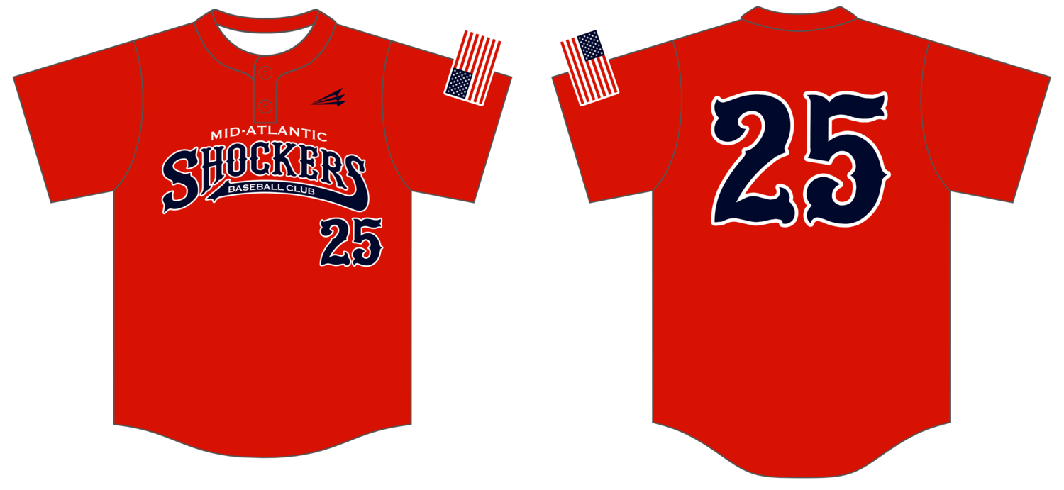 Mid-Atlantic Shockers Custom Hexaflex Baseball Jersey #J5E