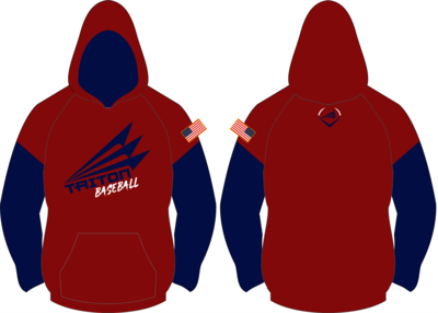 Triton Baseball Vulcan Hoodie (Cardinal/Navy) #VH2