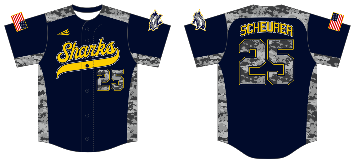 SS Sharks Custom HexaFlex Baseball Jersey #J4E