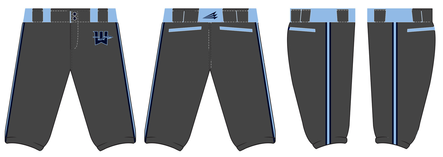 Warriors (Grooms) Custom Knicker Baseball Pant #BP4B