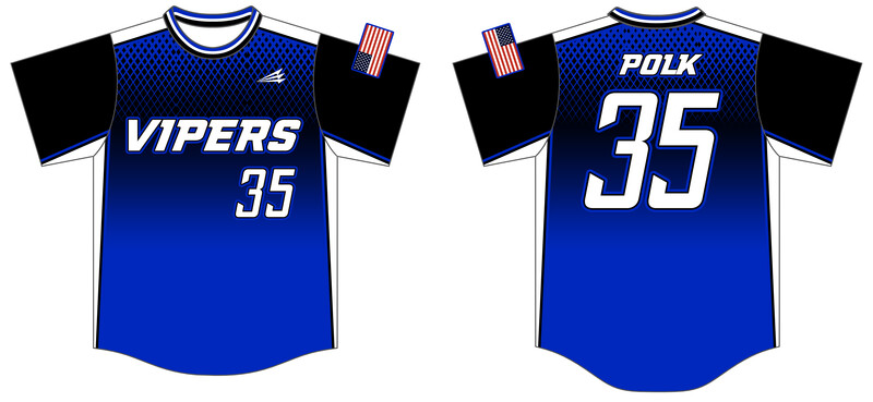 Vipers (Polk) Custom FABRIC Baseball Jersey #J13