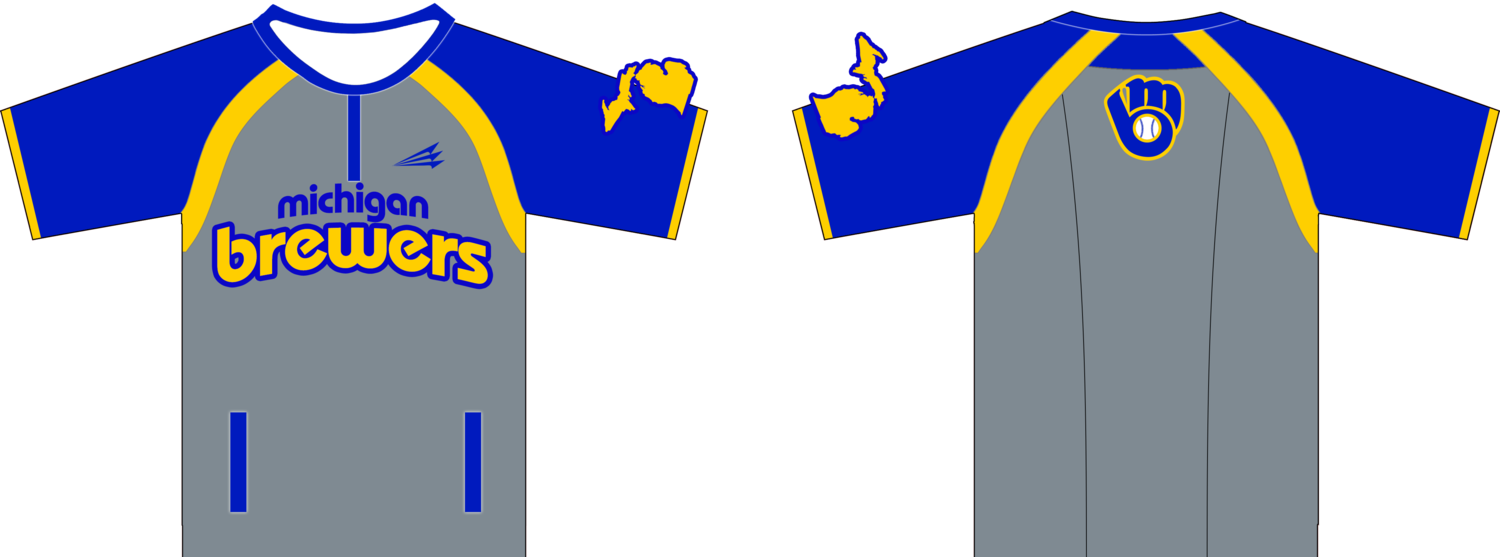Michigan Brewers Custom Cage Jacket #CC4B