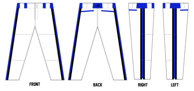 Warriors Custom Long Relaxed Baseball Pant #BP4B