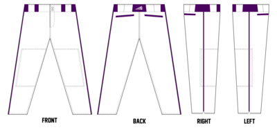 Louisville Bulldogs Custom Long Relaxed Baseball Pant #BP5A