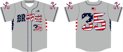 Hobgood Braves Custom HexaFlex Baseball Jersey #J16