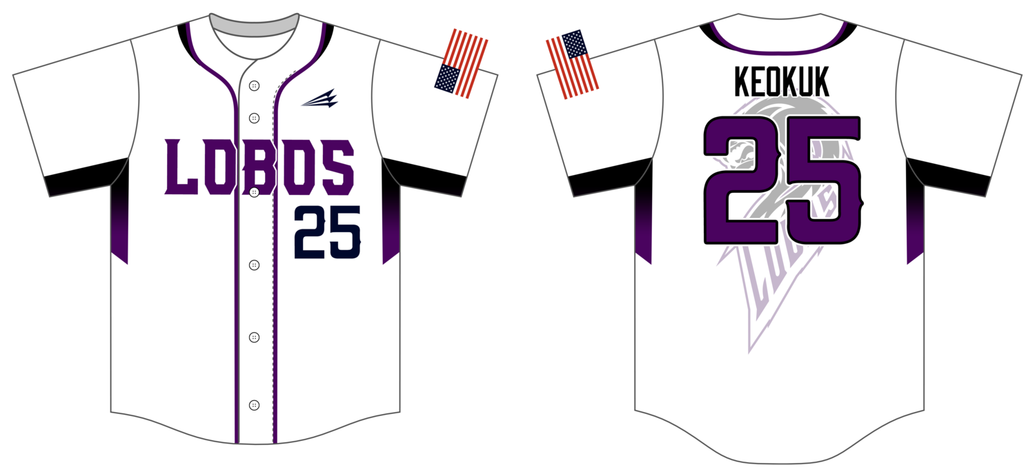 Keokuk Lobos Custom HexaFlex Baseball Jersey #J4