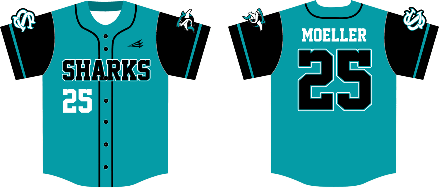 Columbus Sharks Custom HexaFlex Baseball Jersey #J3B