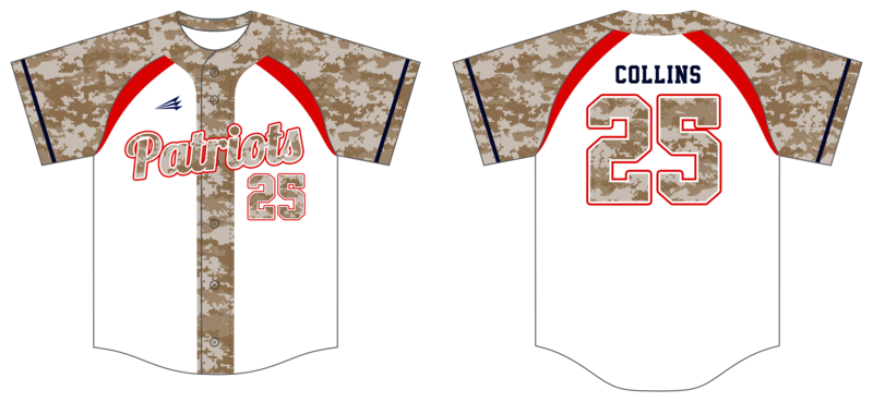 Lee Patriots Custom NanoDri Baseball Jersey #J2