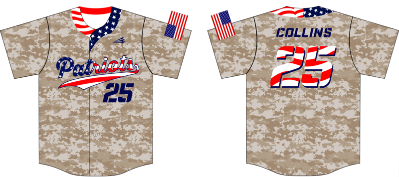 Lee Patriots Custom NanoDri Baseball Jersey #J1