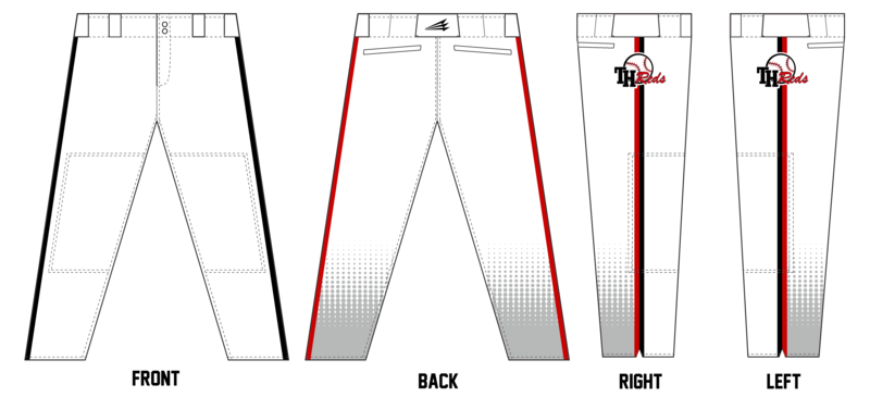 TopHand Reds Stacheman Elite Custom Long Baseball Pants #BP4B