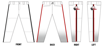 TopHand Reds Stacheman Elite Custom Long Baseball Pants #BP4B