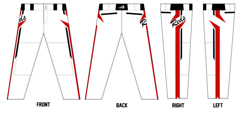 TopHand Reds Stacheman Elite Custom Long Baseball Pants #BP3