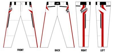 TopHand Reds Stacheman Elite Custom Long Baseball Pants #BP3