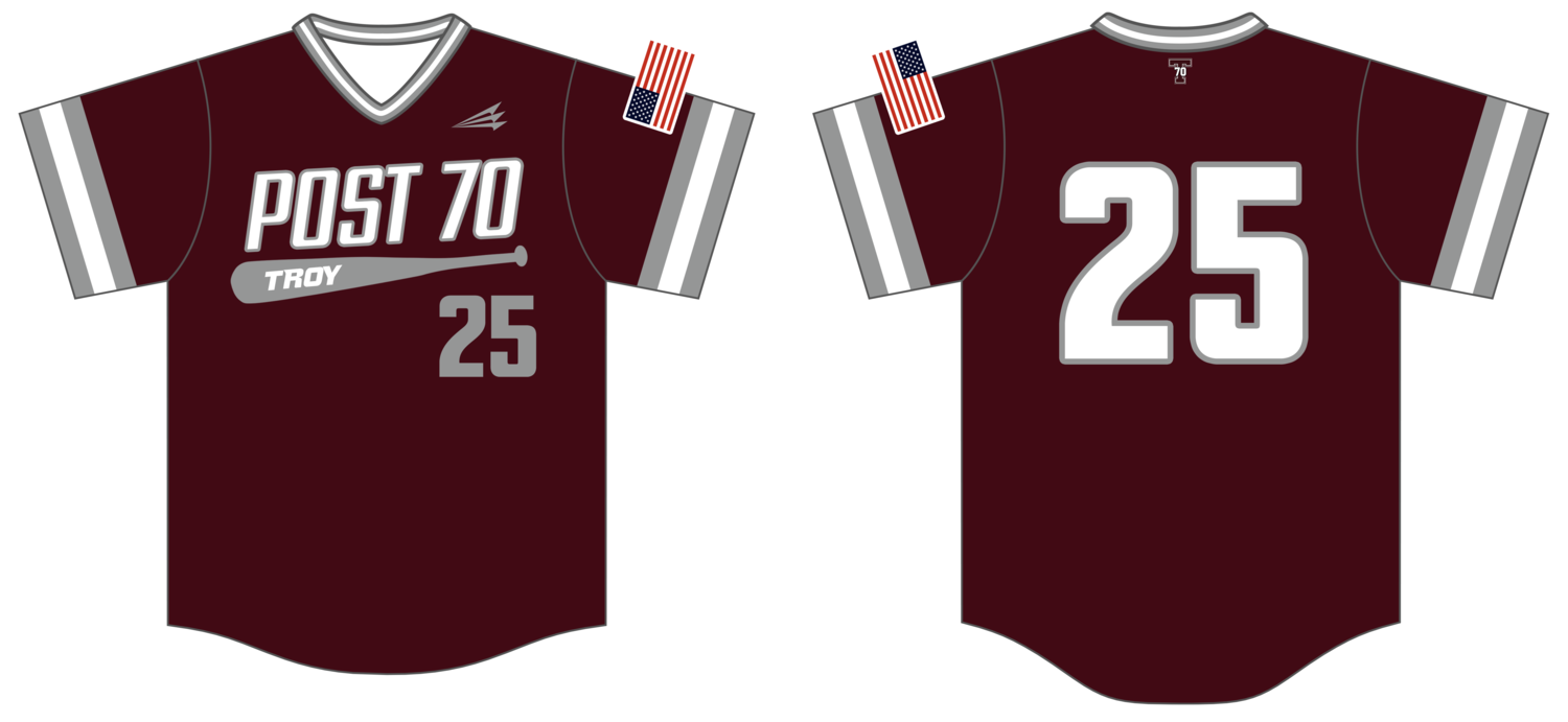Troy Post 70 Custom HExaFlex Baseball Jersey #J3