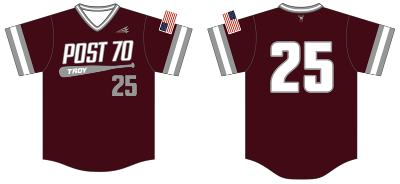 Troy Post 70 Custom HExaFlex Baseball Jersey #J3