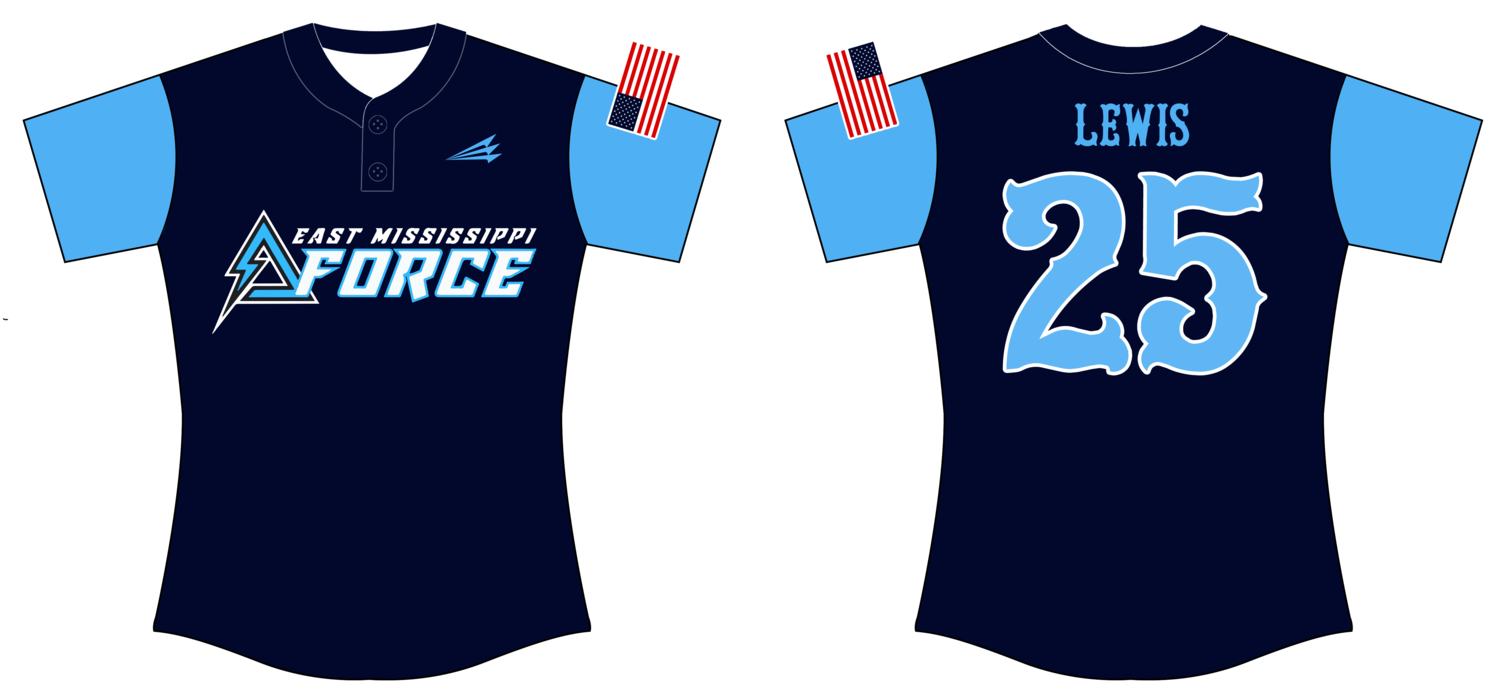East Mississippi Force Custom NanoDri Softball Jersey #J3b