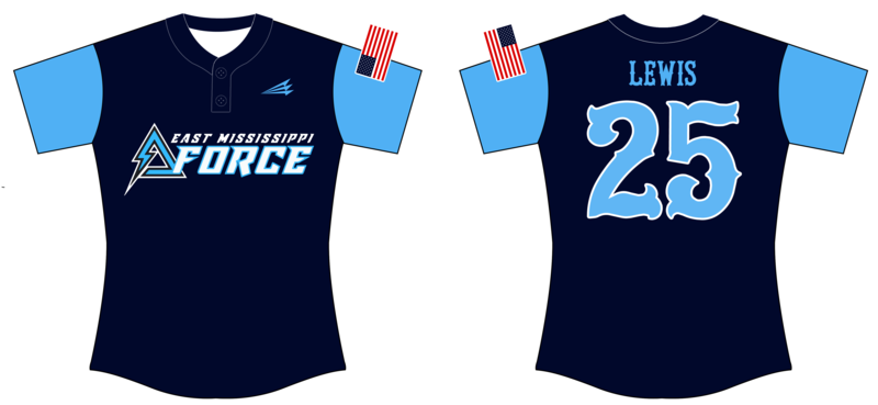 East Mississippi Force Custom NanoDri Softball Jersey #J3b