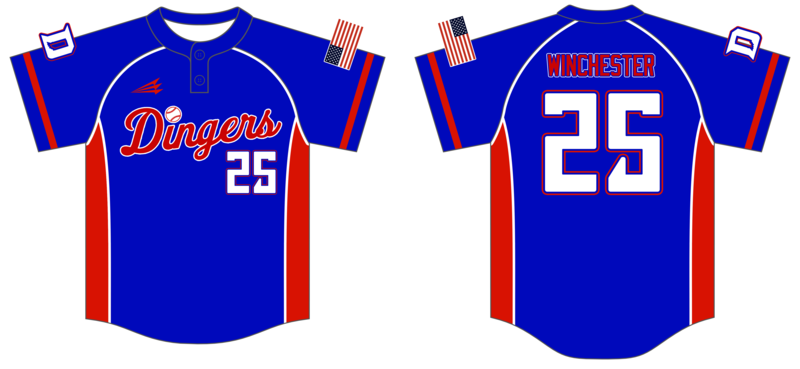 Indiana Dingers Custom NanoDri Baseball Jersey #J1