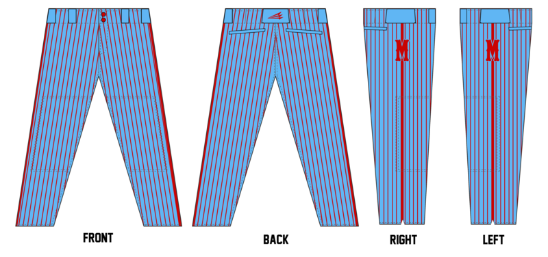 Medlock Monarchs Stacheman Elite Custom Long Baseball Pants #BP1
