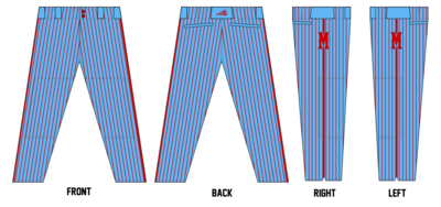Medlock Monarchs Stacheman Elite Custom Long Baseball Pants #BP1