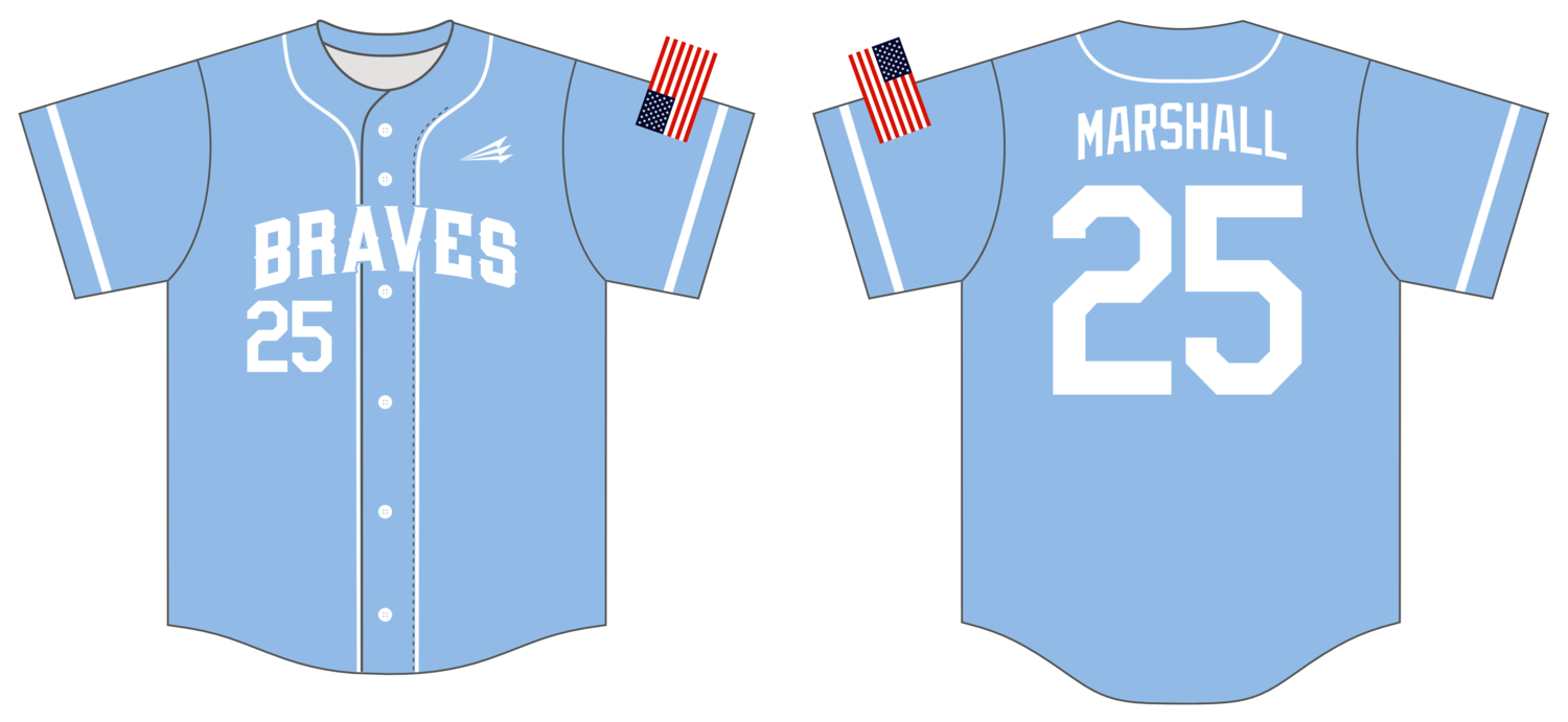 Texas Braves Custom NanoDri Baseball Jersey #J1