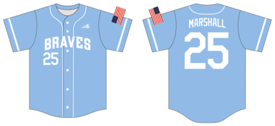 Texas Braves Custom NanoDri Baseball Jersey #J1