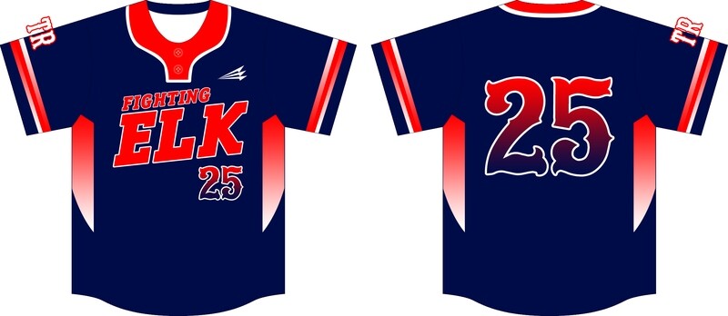Tagge Rutherford Fighting Elk Custom Baseball Jersey 3A