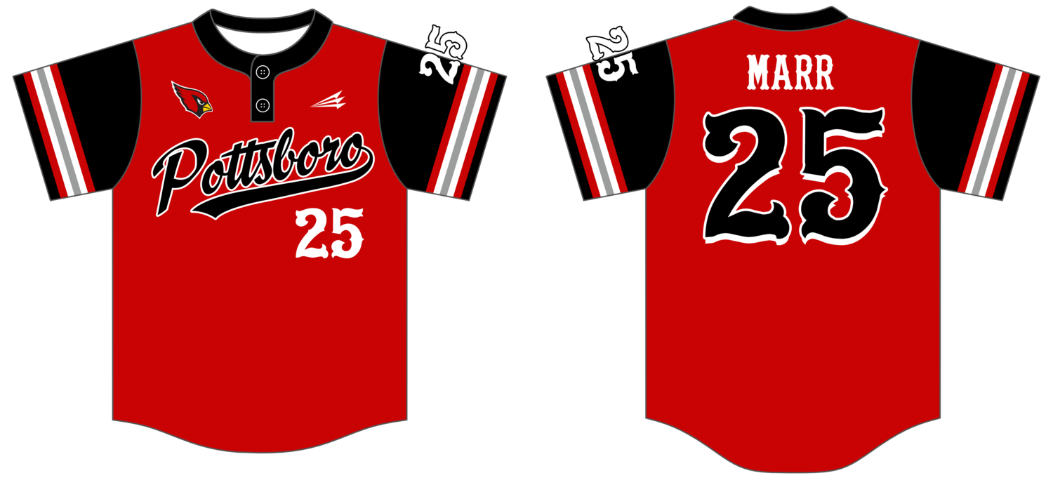 Pottsboro Cardinals Custom NanoDri Baseball Jersey #J7b