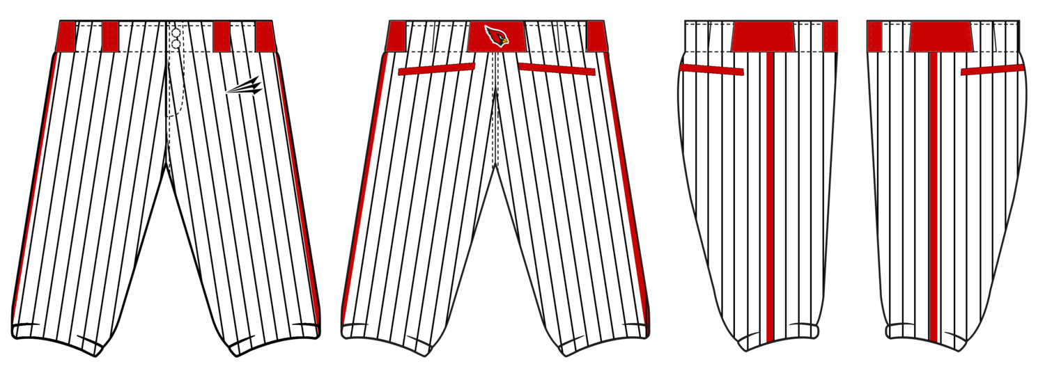Pottsboro Cardinals Custom Long Relaxed Baseball Pant #BP6c